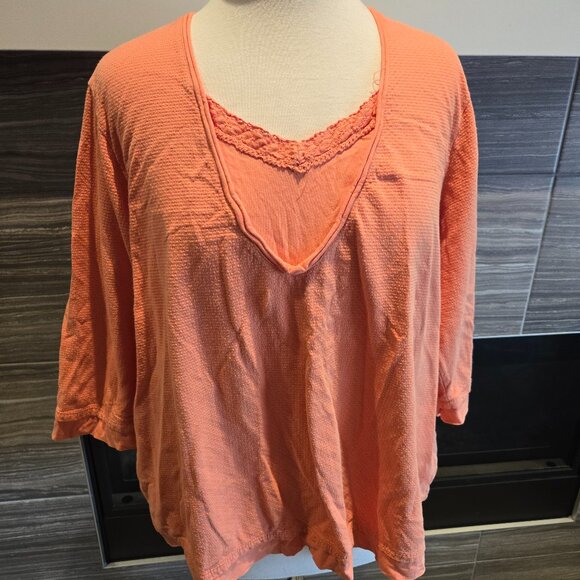 Cotton Ginny Eco-Ganic Orange Short Sleeve Tee M/M PLUS XL Great Condition - Picture 1 of 2